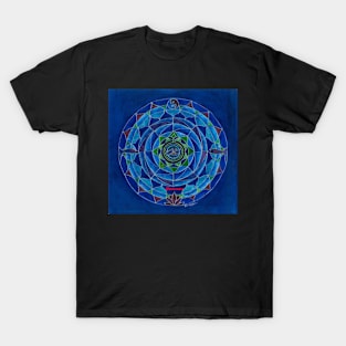 Wassermann Horoskop Mandala Produkte T-Shirt